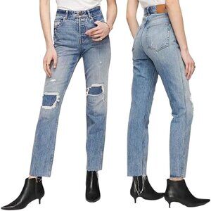 Anine Bing - Women’s ‘Betty’ Relaxed, Straight Leg Jeans - Vintage Blue, Size 25